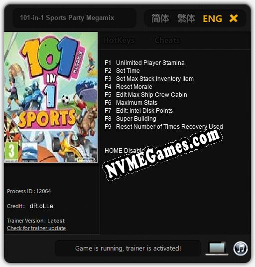 101-in-1 Sports Party Megamix: Trainer +9 [v1.3]