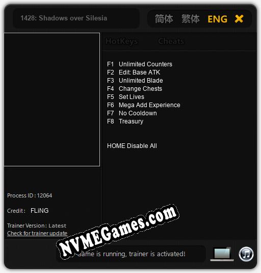 1428: Shadows over Silesia: Cheats, Trainer +8 [FLiNG]
