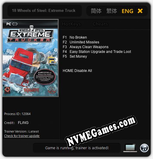 18 Wheels of Steel: Extreme Trucker: Cheats, Trainer +5 [FLiNG]