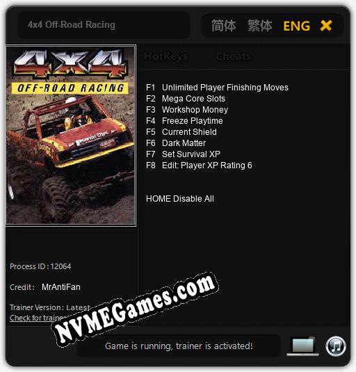 Treinador liberado para 4x4 Off-Road Racing [v1.0.3]