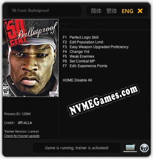 50 Cent: Bulletproof: Trainer +7 [v1.6]