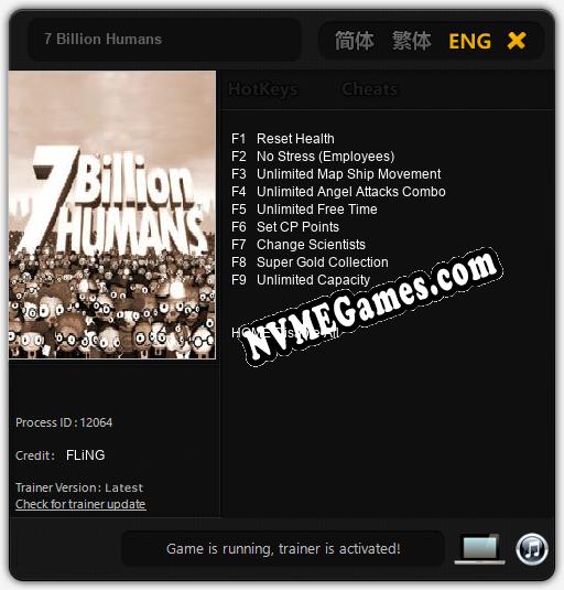 Treinador liberado para 7 Billion Humans [v1.0.3]