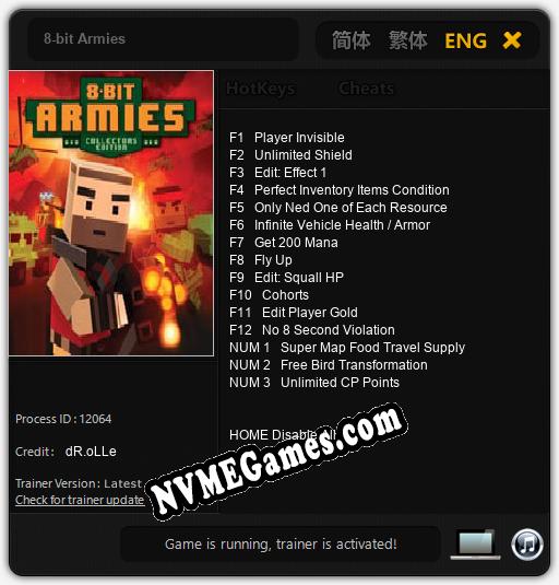 8-bit Armies: Trainer +15 [v1.1]