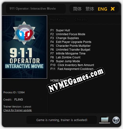 911 Operator: Interactive Movie: Trainer +11 [v1.2]