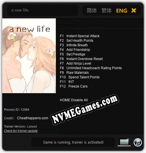 a new life.: Treinador (V1.0.15)