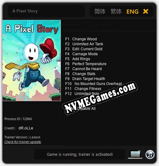 A Pixel Story: Cheats, Trainer +12 [dR.oLLe]