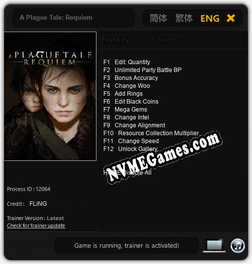 A Plague Tale: Requiem: Cheats, Trainer +12 [FLiNG]