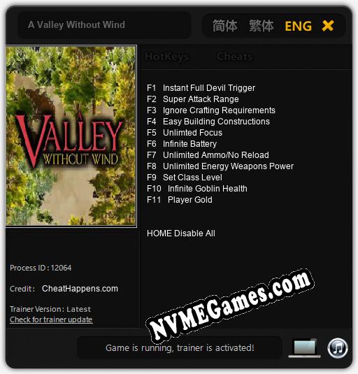 A Valley Without Wind: Cheats, Trainer +11 [CheatHappens.com]