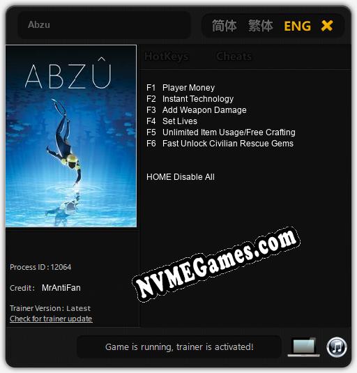 Abzu: Treinador (V1.0.70)