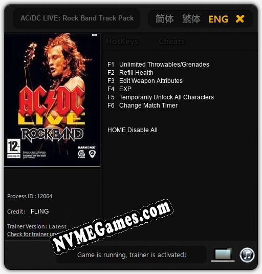 Treinador liberado para AC/DC LIVE: Rock Band Track Pack [v1.0.4]