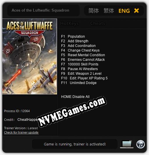 Aces of the Luftwaffe: Squadron: Cheats, Trainer +11 [CheatHappens.com]