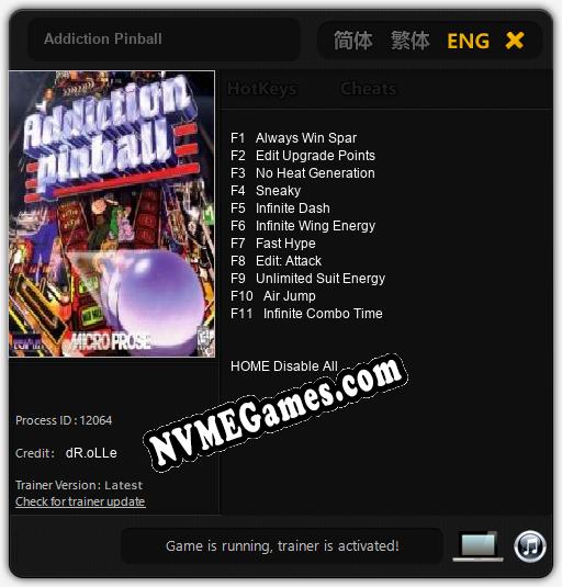 Addiction Pinball: Trainer +11 [v1.2]