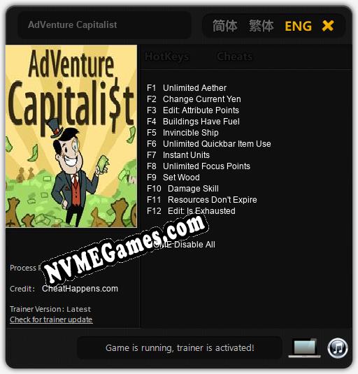 AdVenture Capitalist: Cheats, Trainer +12 [CheatHappens.com]