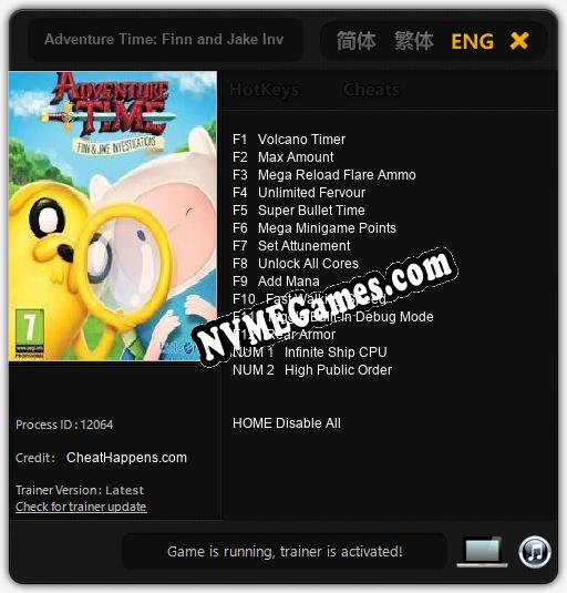 Adventure Time: Finn and Jake Investigations: Cheats, Trainer +14 [CheatHappens.com]