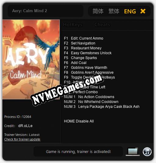 Aery: Calm Mind 2: Cheats, Trainer +15 [dR.oLLe]