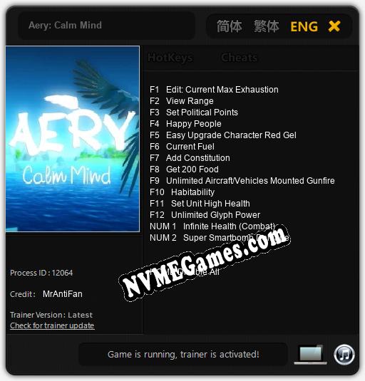 Aery: Calm Mind: Trainer +14 [v1.8]