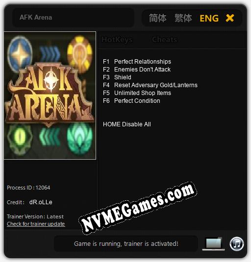 Treinador liberado para AFK Arena [v1.0.9]