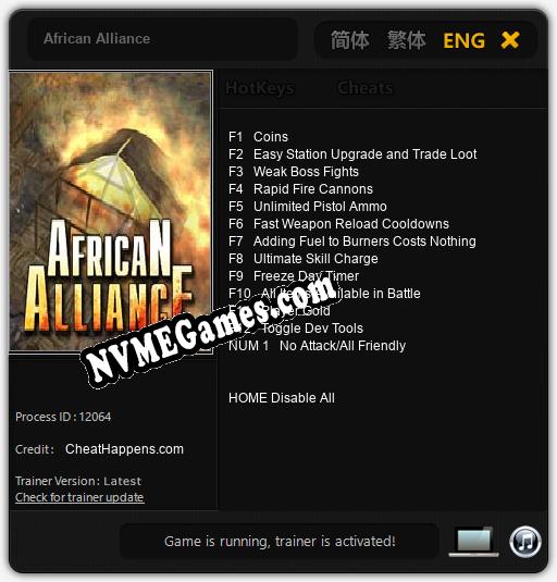 African Alliance: Cheats, Trainer +13 [CheatHappens.com]