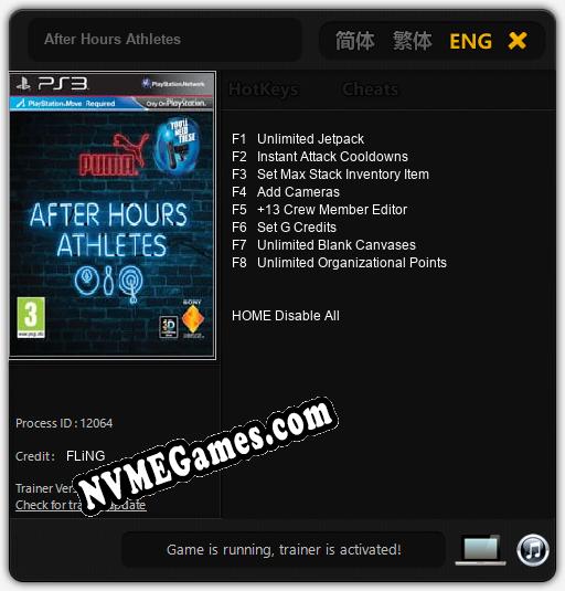 Treinador liberado para After Hours Athletes [v1.0.6]