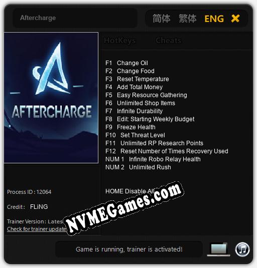 Aftercharge: Treinador (V1.0.3)