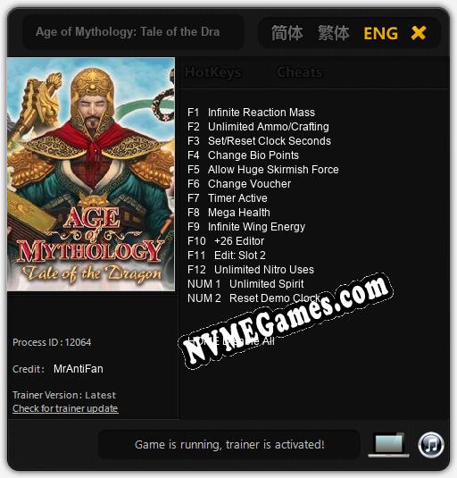 Age of Mythology: Tale of the Dragon: Cheats, Trainer +14 [MrAntiFan]