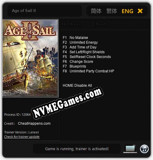 Age of Sail II: Treinador (V1.0.65)