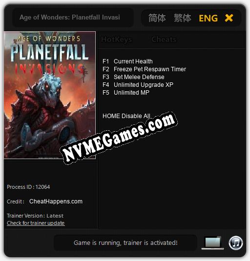 Age of Wonders: Planetfall Invasions: Trainer +5 [v1.4]