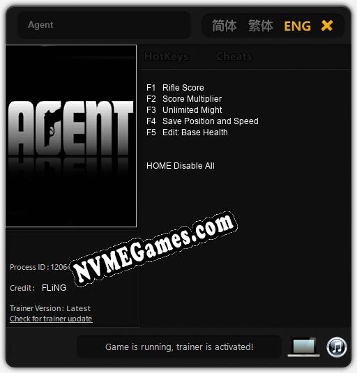 Treinador liberado para Agent [v1.0.3]