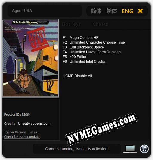 Agent USA: Cheats, Trainer +6 [CheatHappens.com]