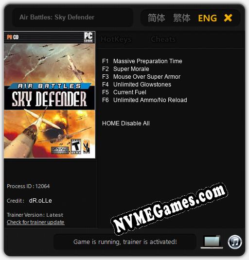 Air Battles: Sky Defender: Trainer +6 [v1.2]