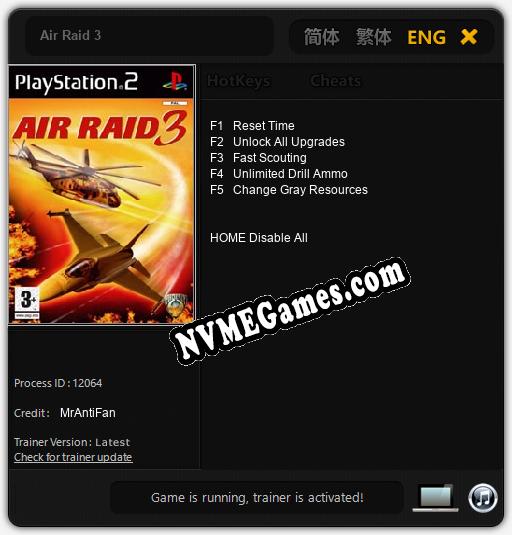 Air Raid 3: Cheats, Trainer +5 [MrAntiFan]