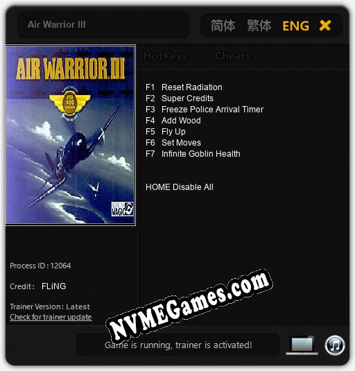 Air Warrior III: Trainer +7 [v1.8]