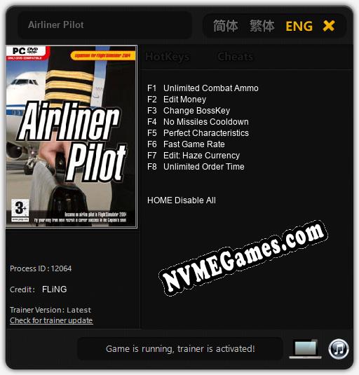 Airliner Pilot: Cheats, Trainer +8 [FLiNG]