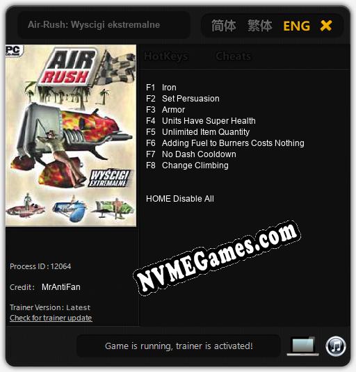 Air-Rush: Wyscigi ekstremalne: Treinador (V1.0.43)