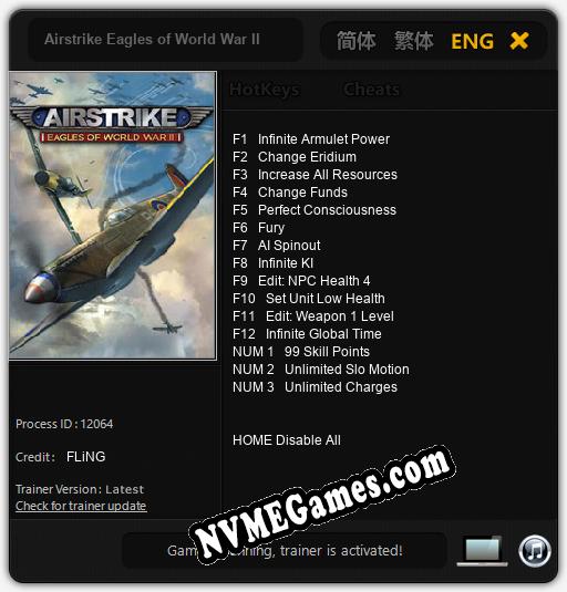 Airstrike Eagles of World War II: Cheats, Trainer +15 [FLiNG]