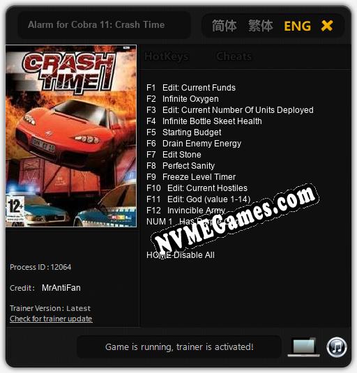 Alarm for Cobra 11: Crash Time: Cheats, Trainer +13 [MrAntiFan]