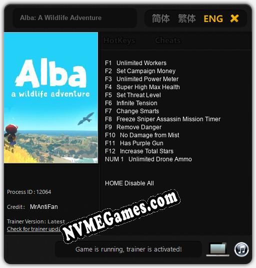 Treinador liberado para Alba: A Wildlife Adventure [v1.0.8]