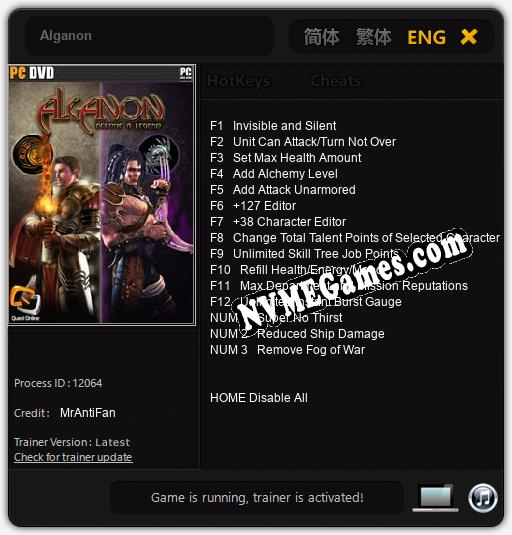 Alganon: Treinador (V1.0.59)