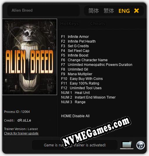 Alien Breed: Cheats, Trainer +15 [dR.oLLe]