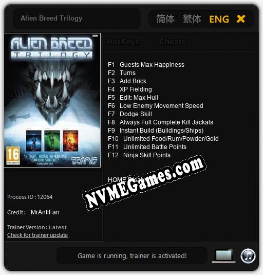 Alien Breed Trilogy: Treinador (V1.0.76)