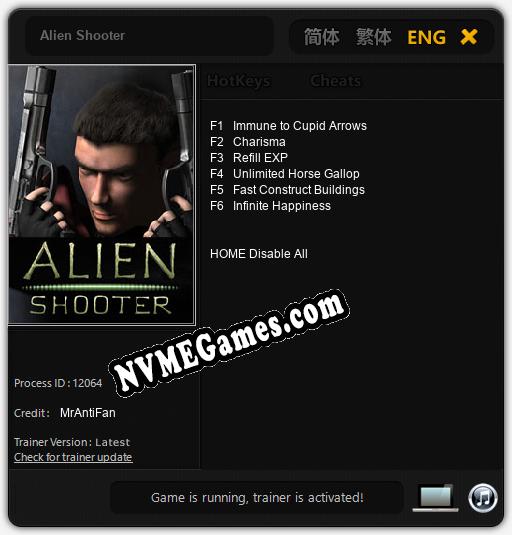 Alien Shooter: Trainer +6 [v1.8]