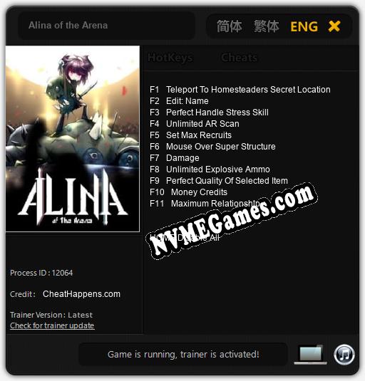 Alina of the Arena: Treinador (V1.0.9)