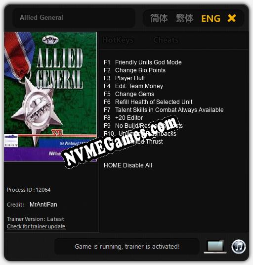Allied General: Treinador (V1.0.60)