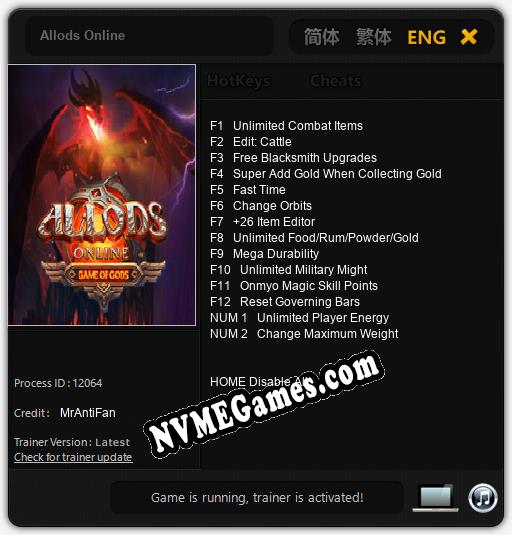 Allods Online: Trainer +14 [v1.9]