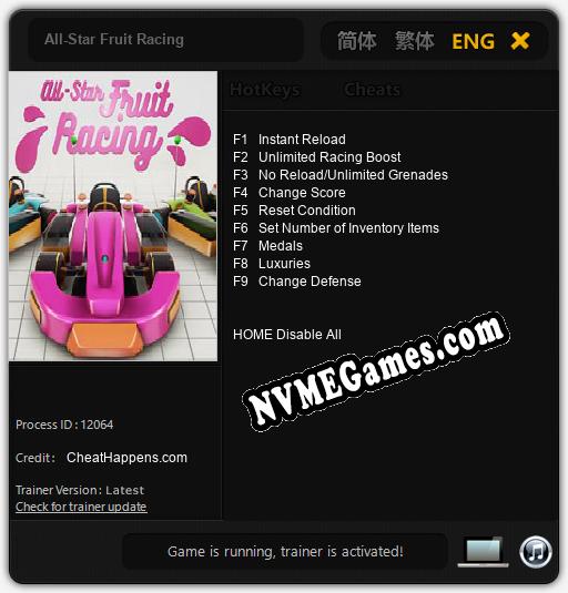 Treinador liberado para All-Star Fruit Racing [v1.0.1]