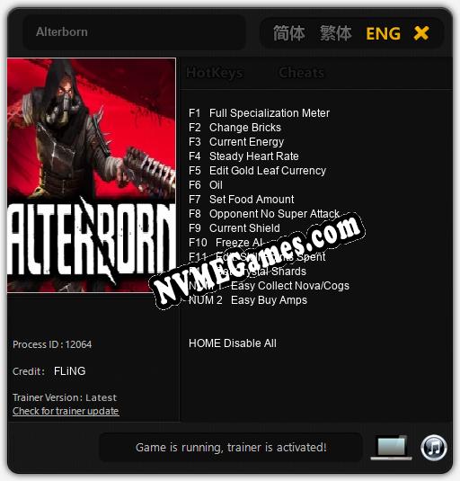 Alterborn: Cheats, Trainer +14 [FLiNG]