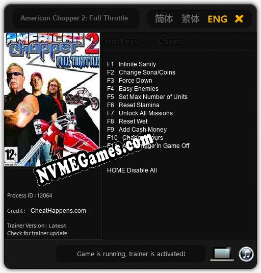 American Chopper 2: Full Throttle: Trainer +11 [v1.8]