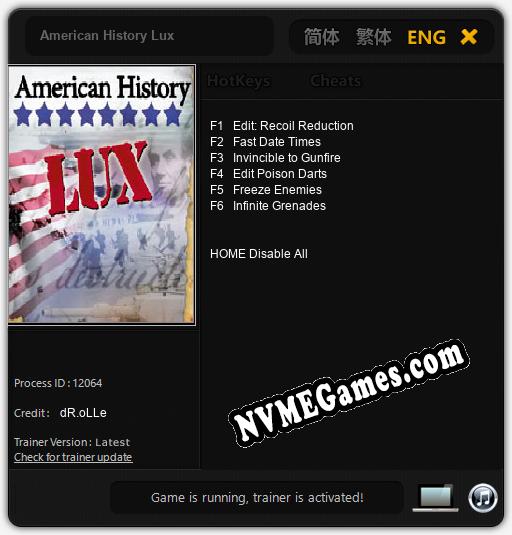 American History Lux: Trainer +6 [v1.8]