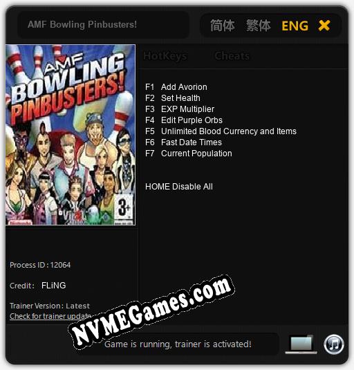 Treinador liberado para AMF Bowling Pinbusters! [v1.0.3]