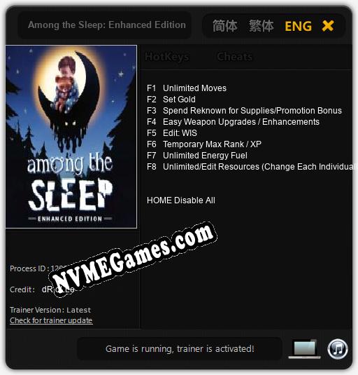 Among the Sleep: Enhanced Edition: Cheats, Trainer +8 [dR.oLLe]